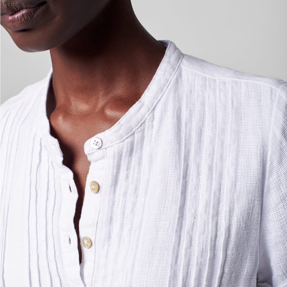 Faherty Crisp White Mini Dress - Picture 3 of 8